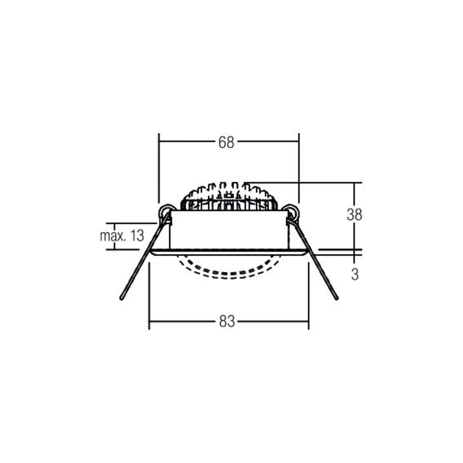 BRUMBERG LED-Einbauspot BB09, RC, Treiber rund, edelstahl