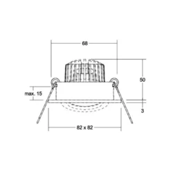 BRUMBERG LED-Einbauspot Tirrel-S, RC-dimmbar, alu matt