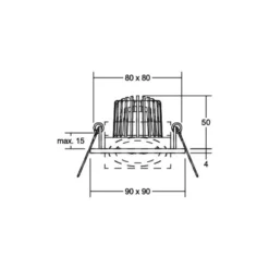 BRUMBERG LED-Einbaustrahler Abran, alu matt, RC, schwenkbar