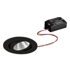 BRUMBERG LED-Einbaustrahler 38° rund schwarz 2700K