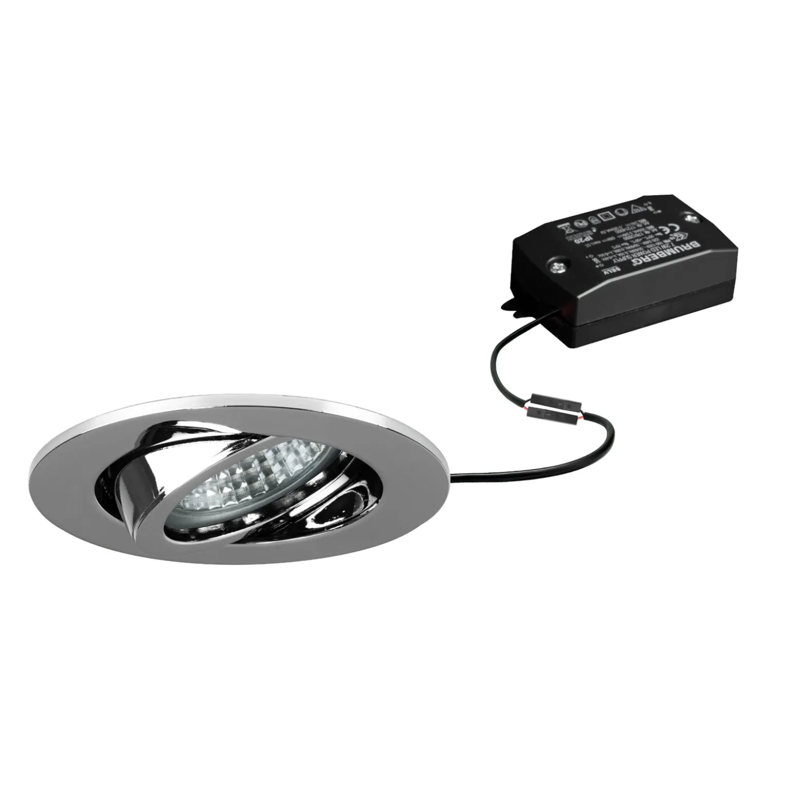 BRUMBERG LED-Einbaustrahler Tirrel-R, on/off, chrom