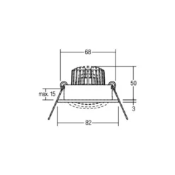 BRUMBERG LED-Einbaustrahler Tirrel-R, on/off, titan matt
