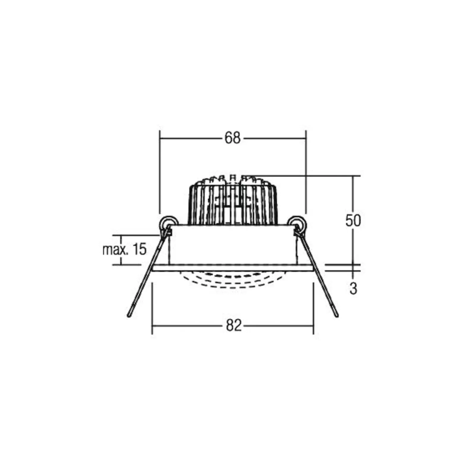 BRUMBERG LED-Einbaustrahler Tirrel-R, on/off, weiß matt
