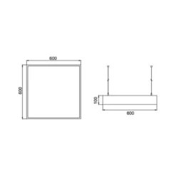 BRUMBERG LED-Hängeleuchte Biro Square, on/off, weiß, 3.000K