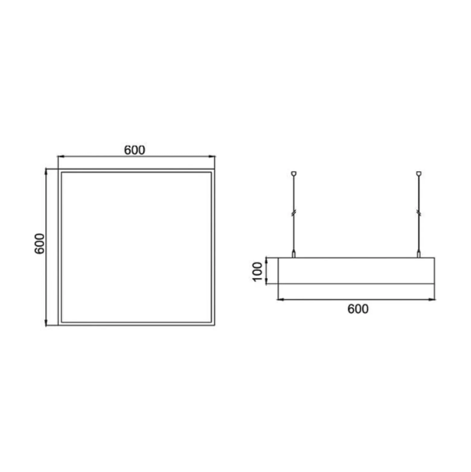 BRUMBERG LED-Hängeleuchte Biro Square, on/off, weiß, 4.000K