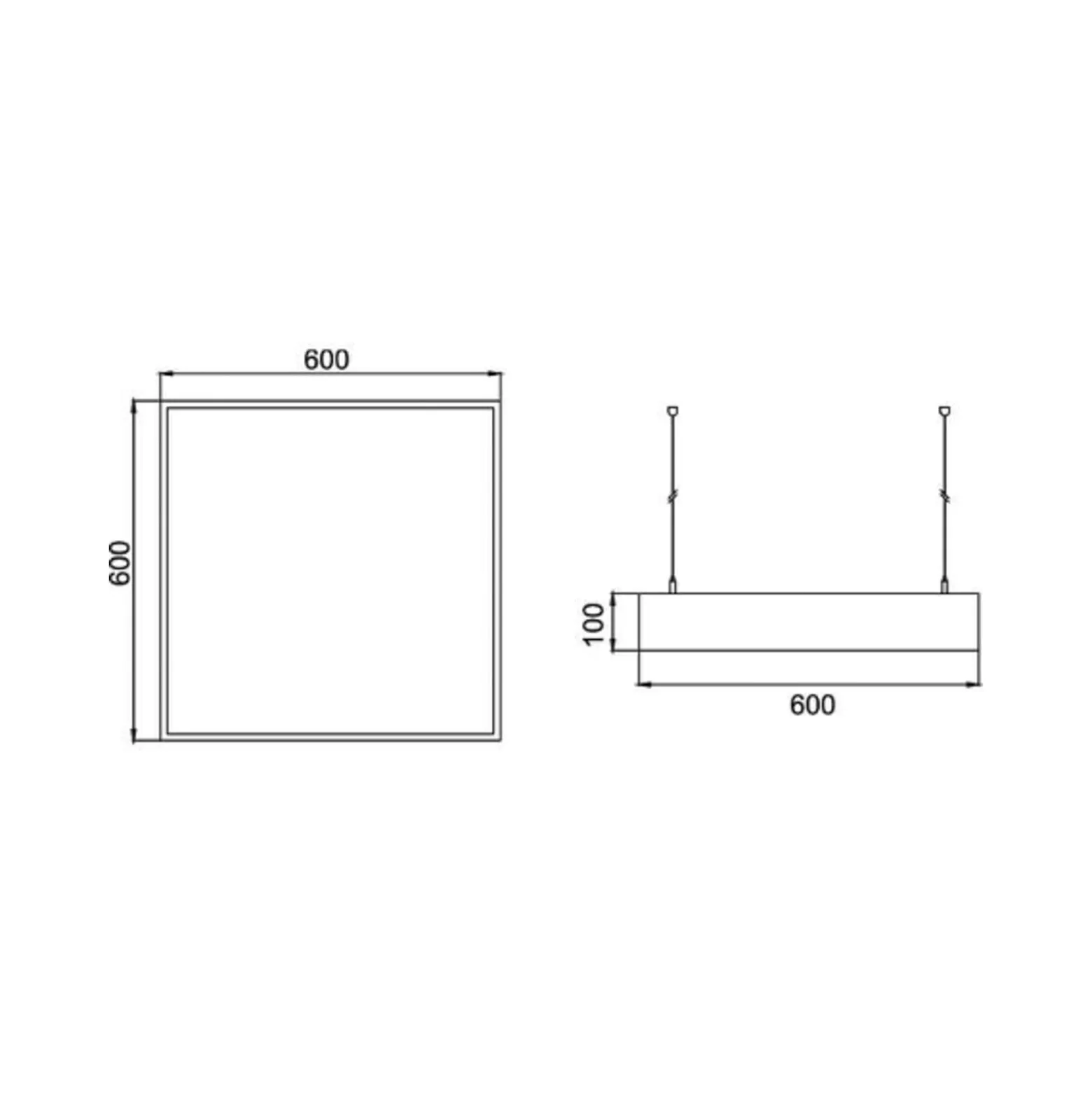 BRUMBERG LED-Pendel Biro Square, DALI dimmbar, silber, 4000K