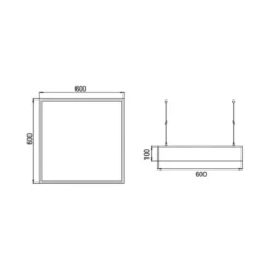BRUMBERG LED-Pendel Biro Square, DALI dimmbar, weiß, 4.000 K