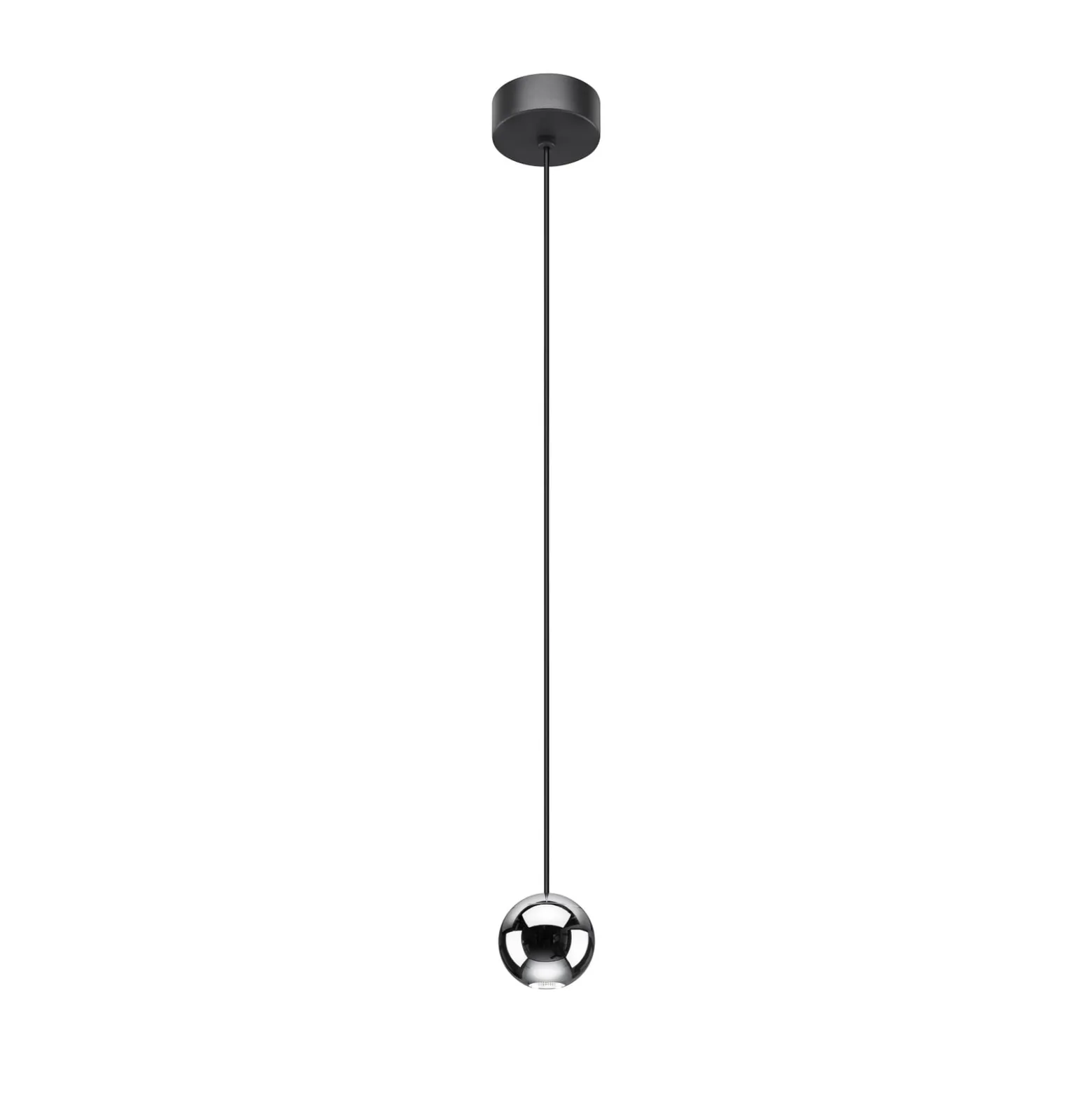 BRUMBERG LED-Pendelleuchte Ball, Aluminium, schwarz/chrom