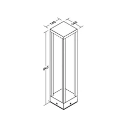BRUMBERG LED-Wegeleuchte Abee, graphit, IP54, Höhe 65 cm