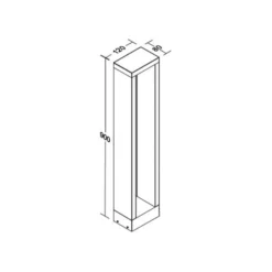 BRUMBERG LED-Wegeleuchte Addia, graphit, IP54, Höhe 90 cm