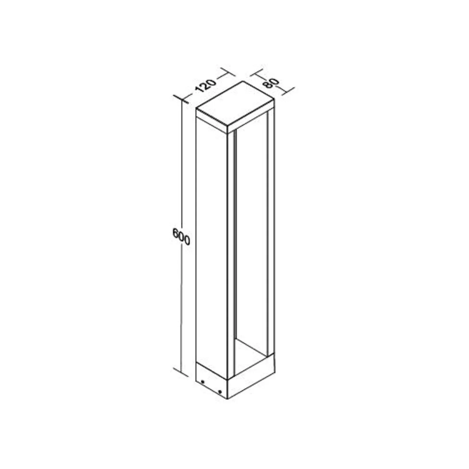 BRUMBERG LED-Wegeleuchte Addia, graphit, IP54, Höhe 60 cm