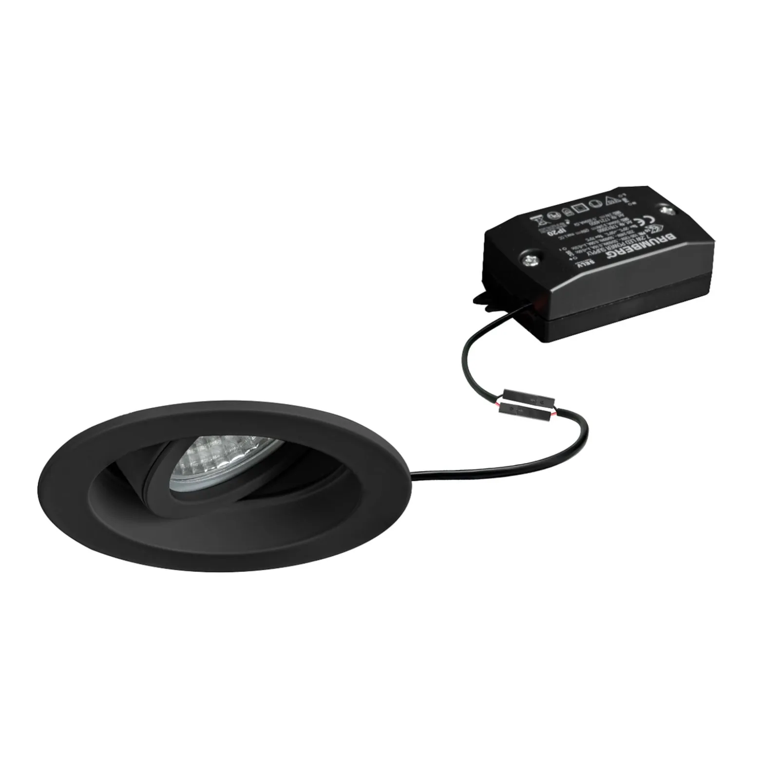 BRUMBERG Tirrel deep LED-Einbauspot on/off 830 rund, schwarz