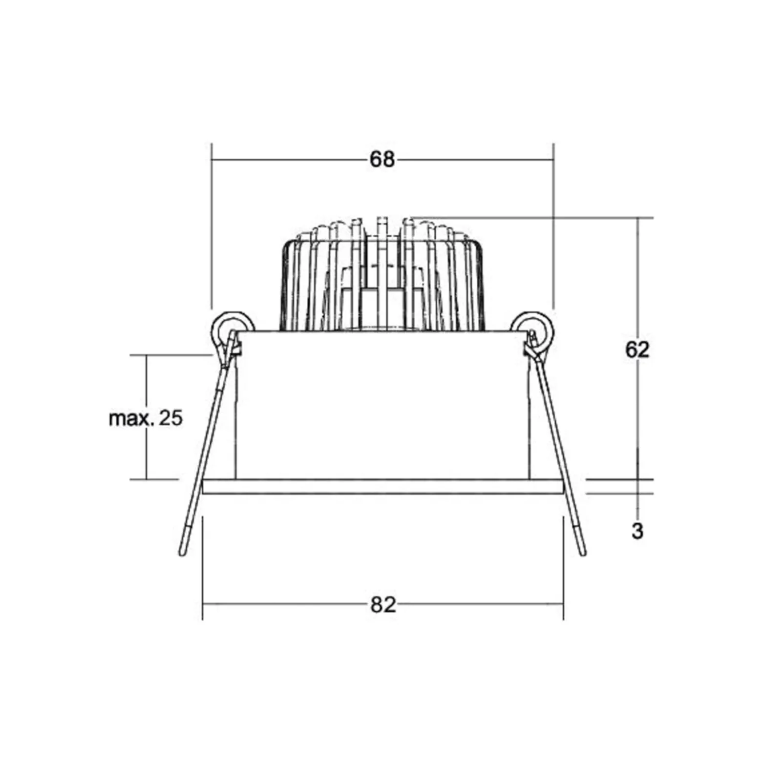 BRUMBERG Tirrel deep LED-Einbauspot on/off 830 rund, schwarz