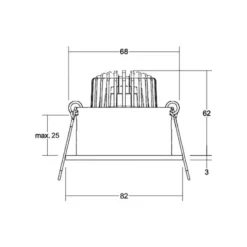 BRUMBERG Tirrel deep LED-Einbauspot RC, 830, rund, weiß