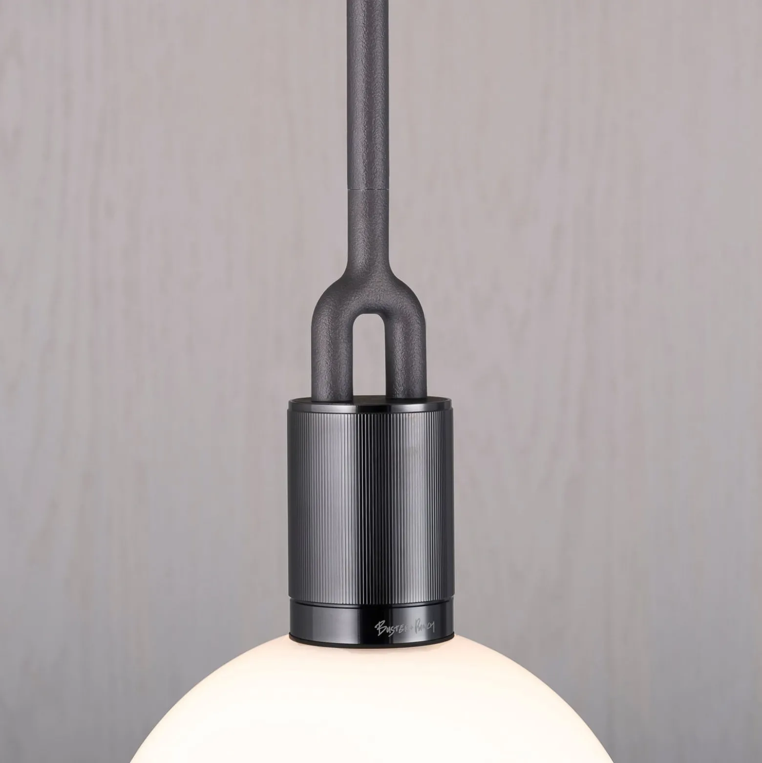 Buster + Punch Forked Pendel Ø 20 cm gunmetal/opal