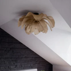 By Rydens Deckenleuchte Lou Lou, natur, Ø 80 cm, Textil