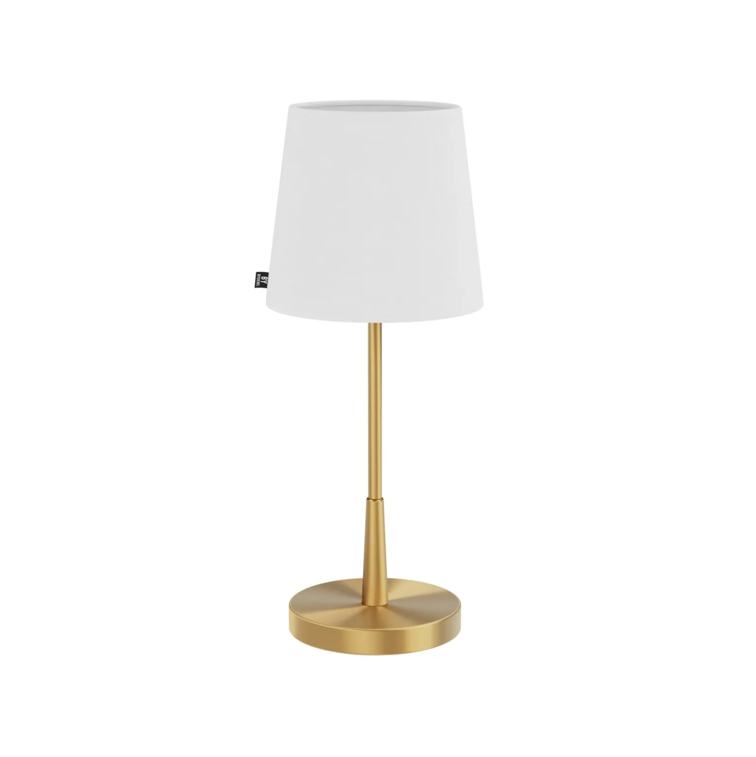 By Rydens Tischlampe Lumi, 49 cm, gold/weiß, Textil