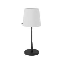 By Rydens Tischlampe Lumi, 49 cm, schwarz/weiß, Textil