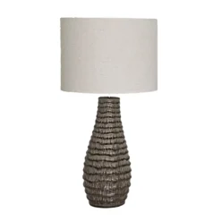By Rydens Tischleuchte Bartha, braun/beige, Höhe 74 cm