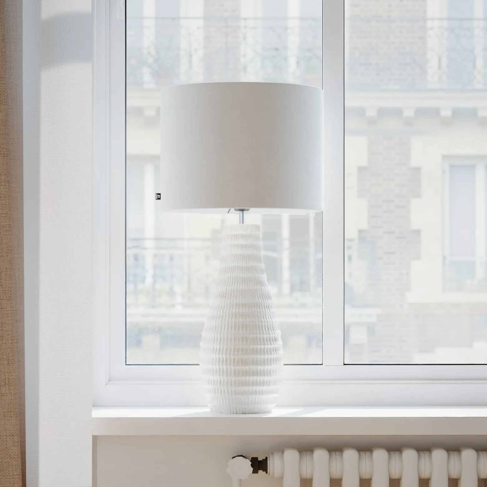 By Rydens Tischleuchte Bartha, creme/beige, Höhe 74 cm