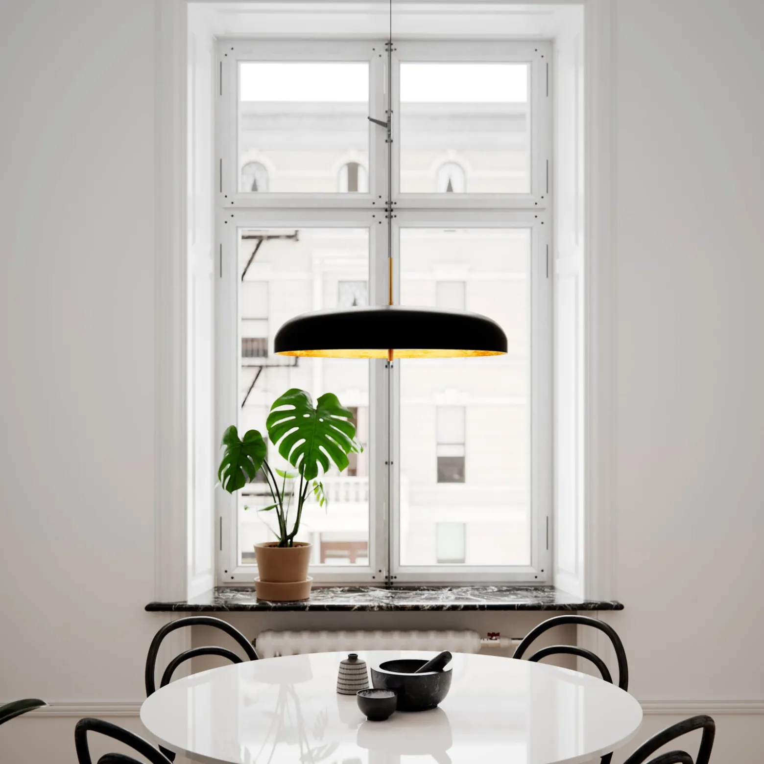 By Rydéns Shelby Hängelampe schwarz/innen gold