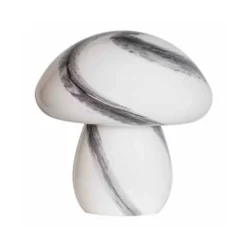 By Rydéns Tischleuchte Mira Mushroom, schwarz-weiß, Glas