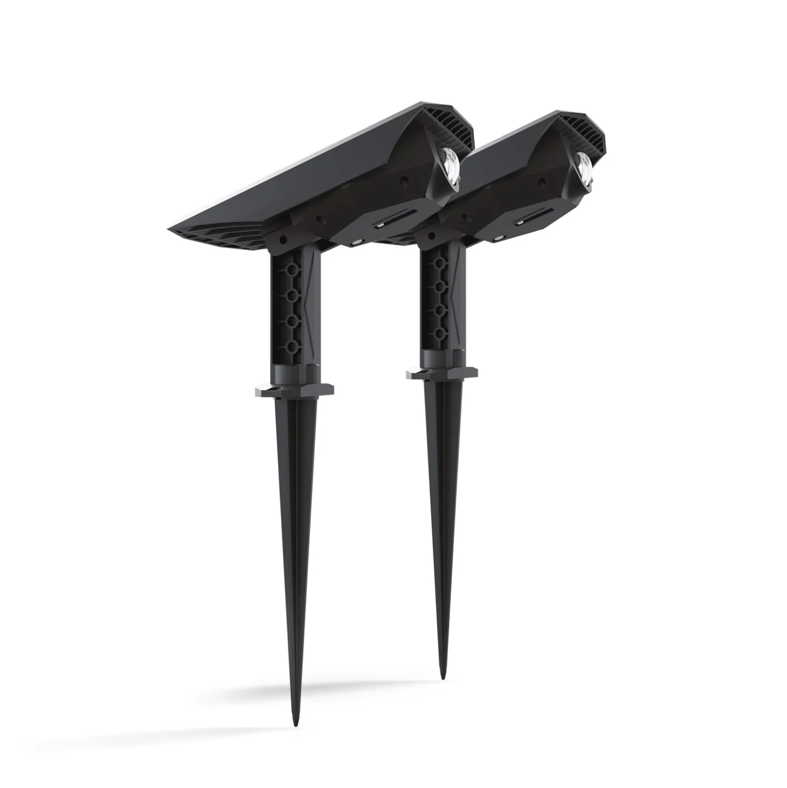 Calex LED-Solar-Erdspießstrahler Padoa, 2er-Pack, schwarz