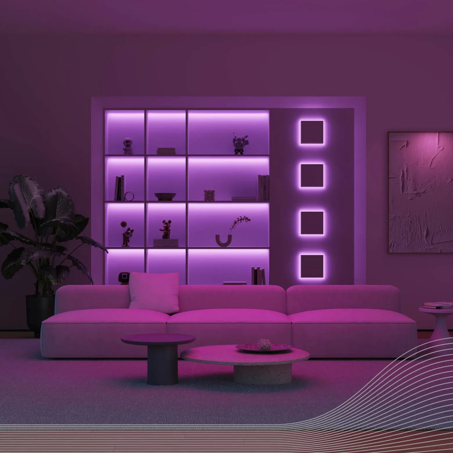Calex LED-Strip Vibey, Länge 2 m, Stecker, Remote, RGB, CCT