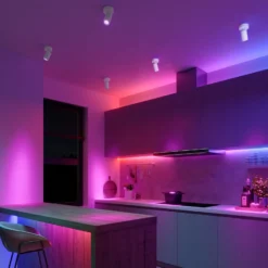 Calex Smart Deckenspot, weiß, Ø 10 cm, 1-flg., GU10-LED RGBW