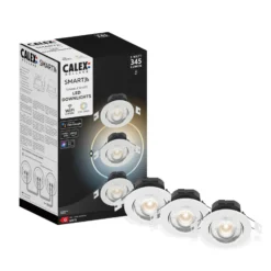 Calex Smart Downlight Einbauleuchte, CCT weiß 3er