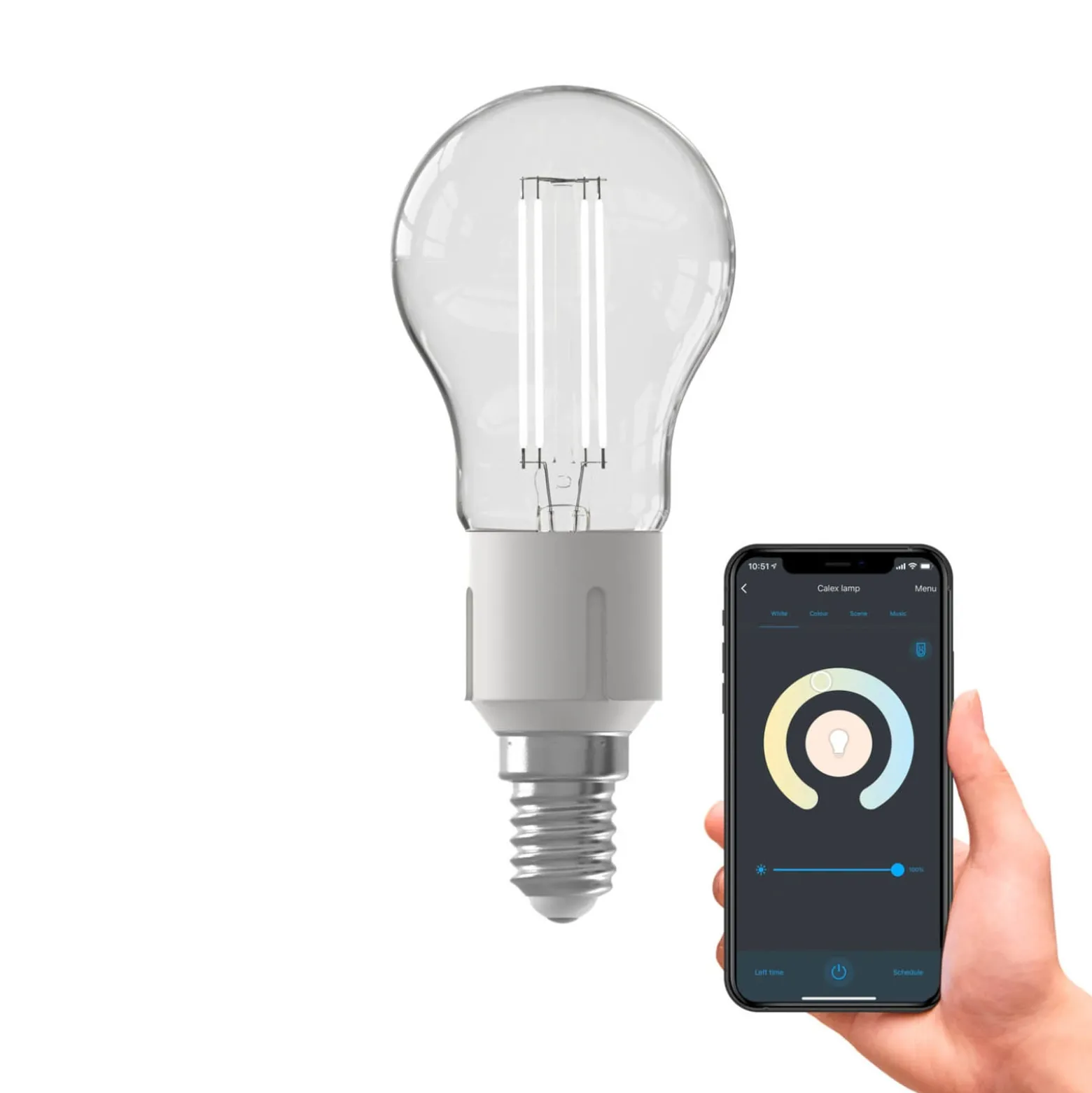 Calex Smart E14 P45 LED 4,9W Filament 1800-3000K