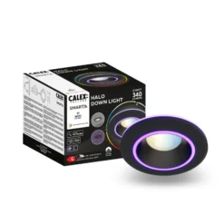Calex Smart Halo Einbau-Downlight CCT RGB schwarz