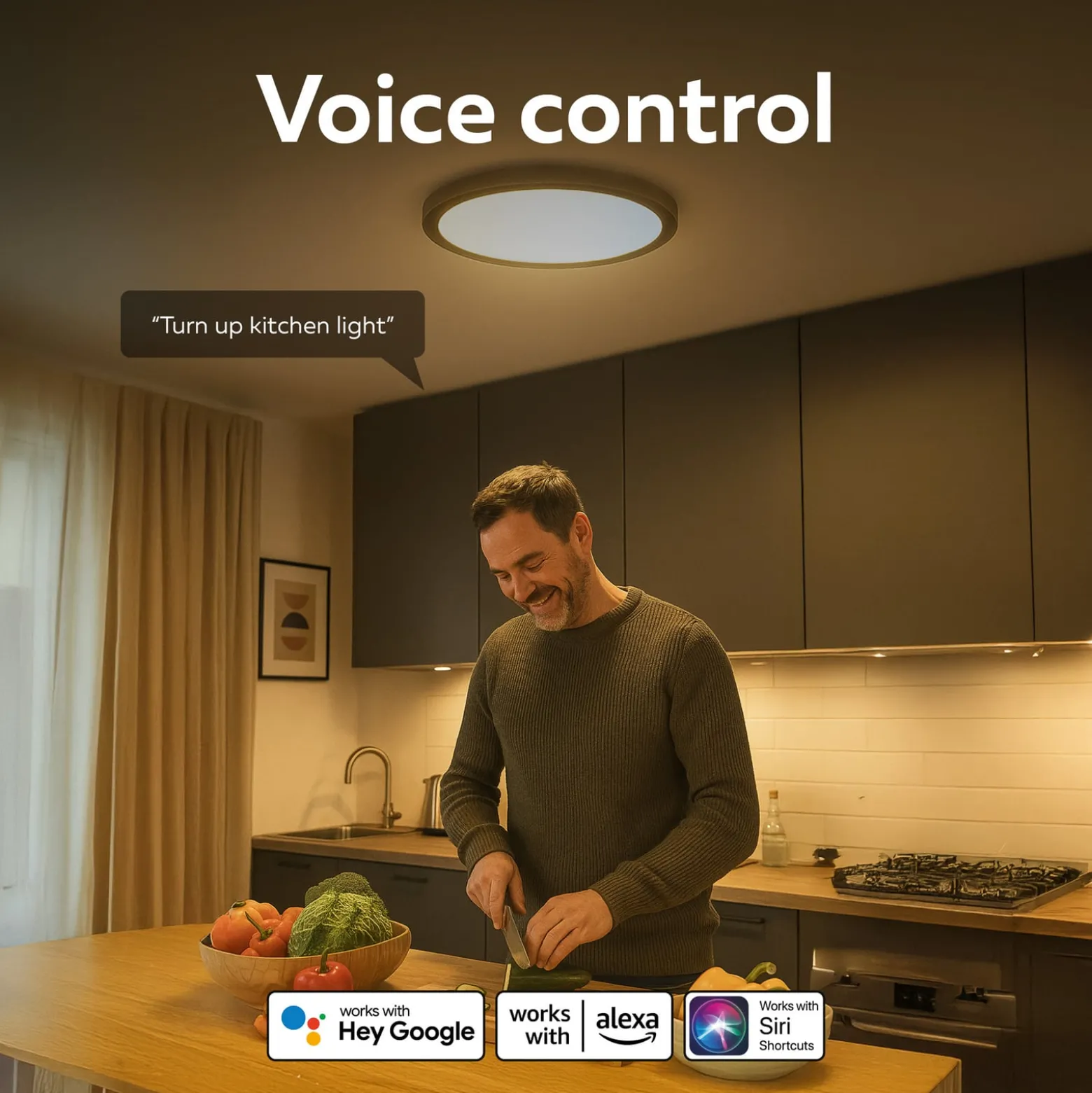 Calex Smart LED-Deckenlampe HALO Ø 40cm schwarz IP54 RGB CCT