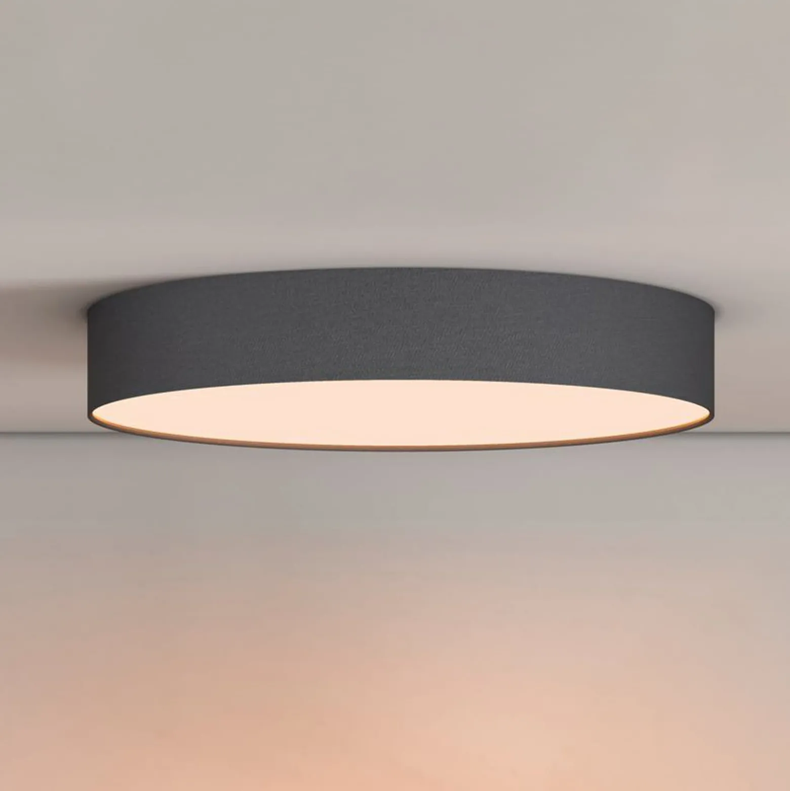 Calex Smart LED-Deckenleuchte Fabric, Ø 40 cm, RGBW, dimmbar