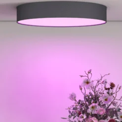 Calex Smart LED-Deckenleuchte Fabric, Ø 40 cm, RGBW, dimmbar