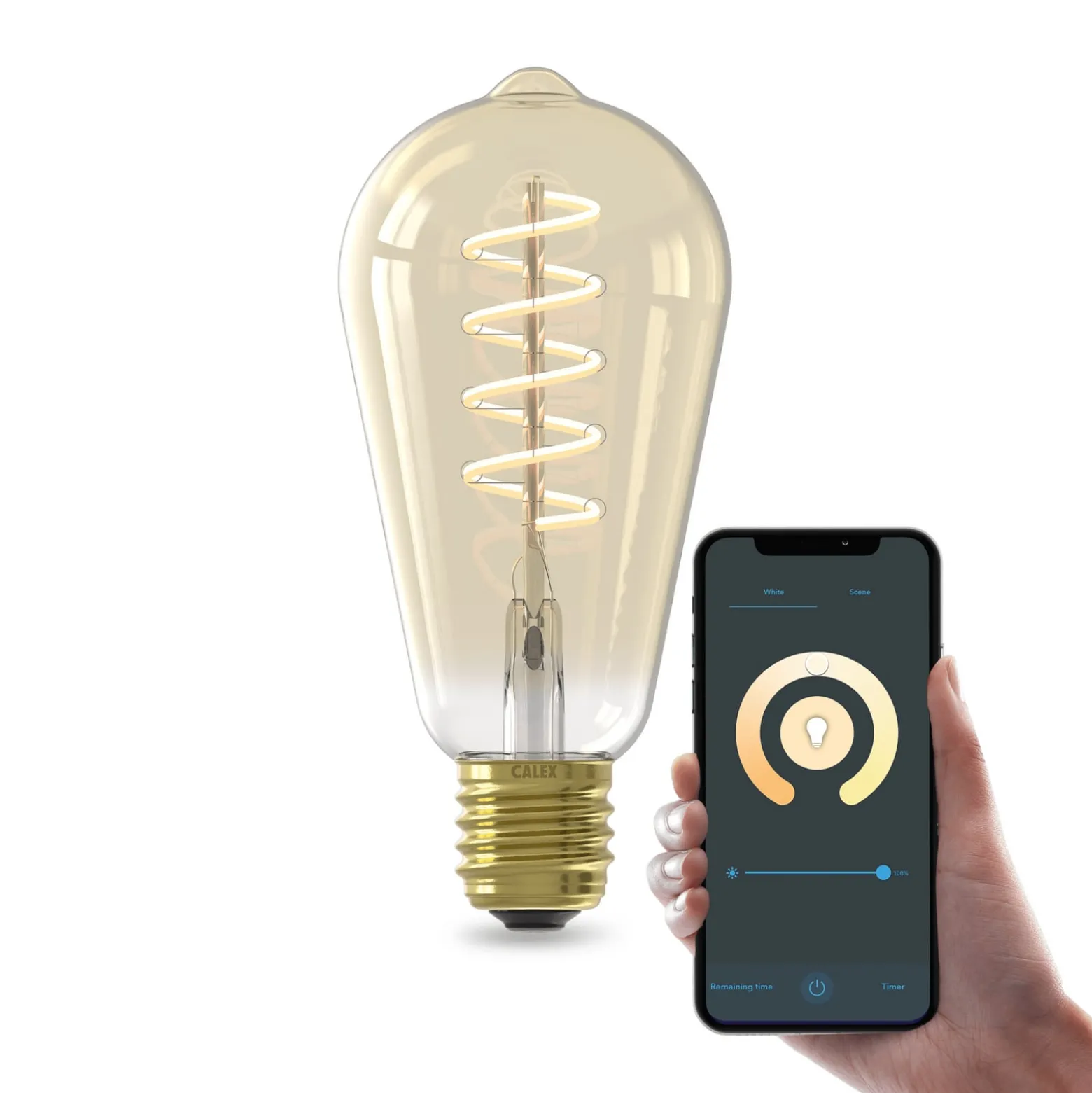 Calex Smart LED E27 7W ST64 1800 - 3000 K Filament