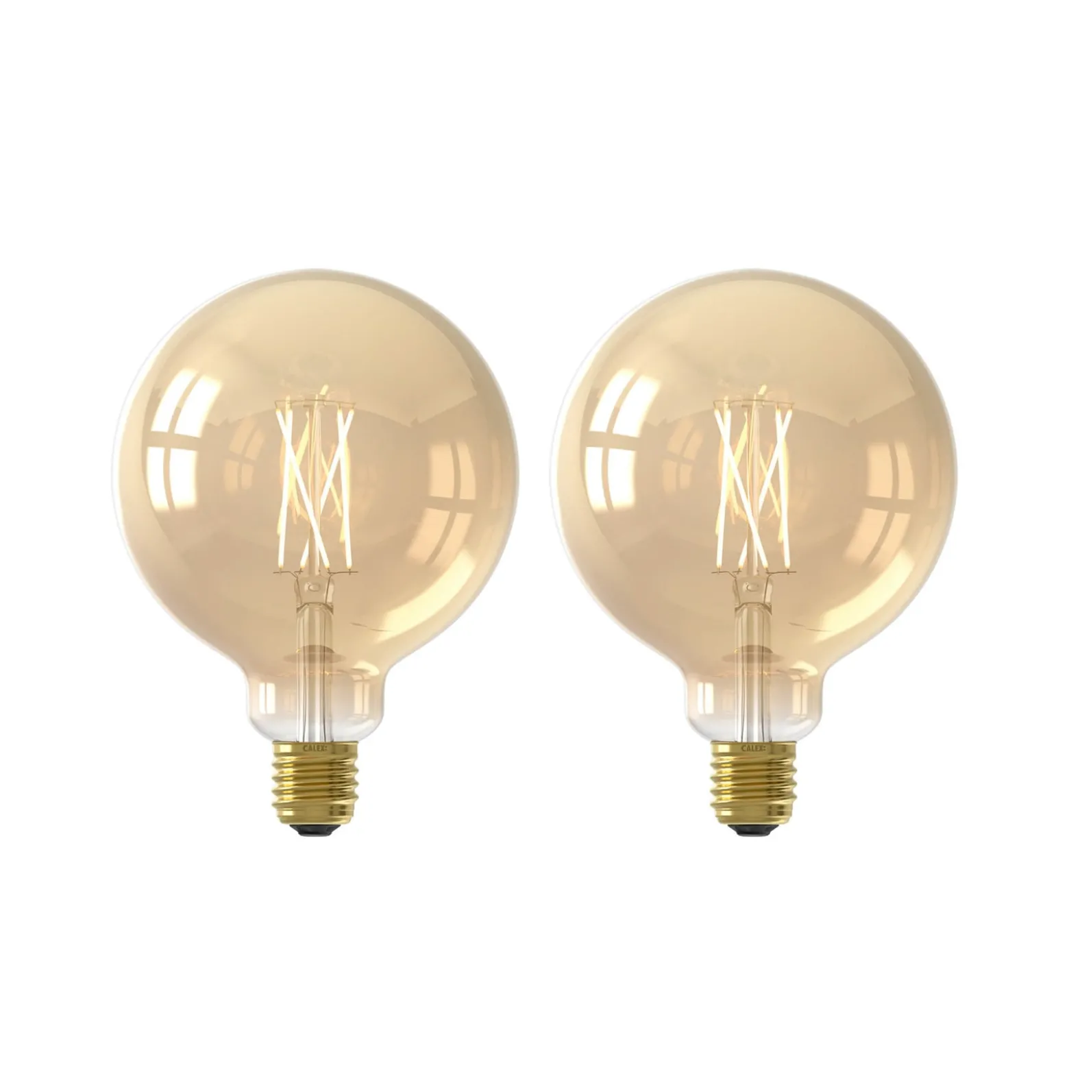 Calex Smart LED-Globelampe Filament E27 G95 7W CCT 2er-Set