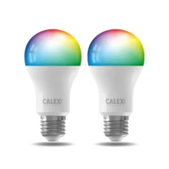 Calex Smart LED-Lampe E27 A60 9,4W CCT RGB 2er-Set