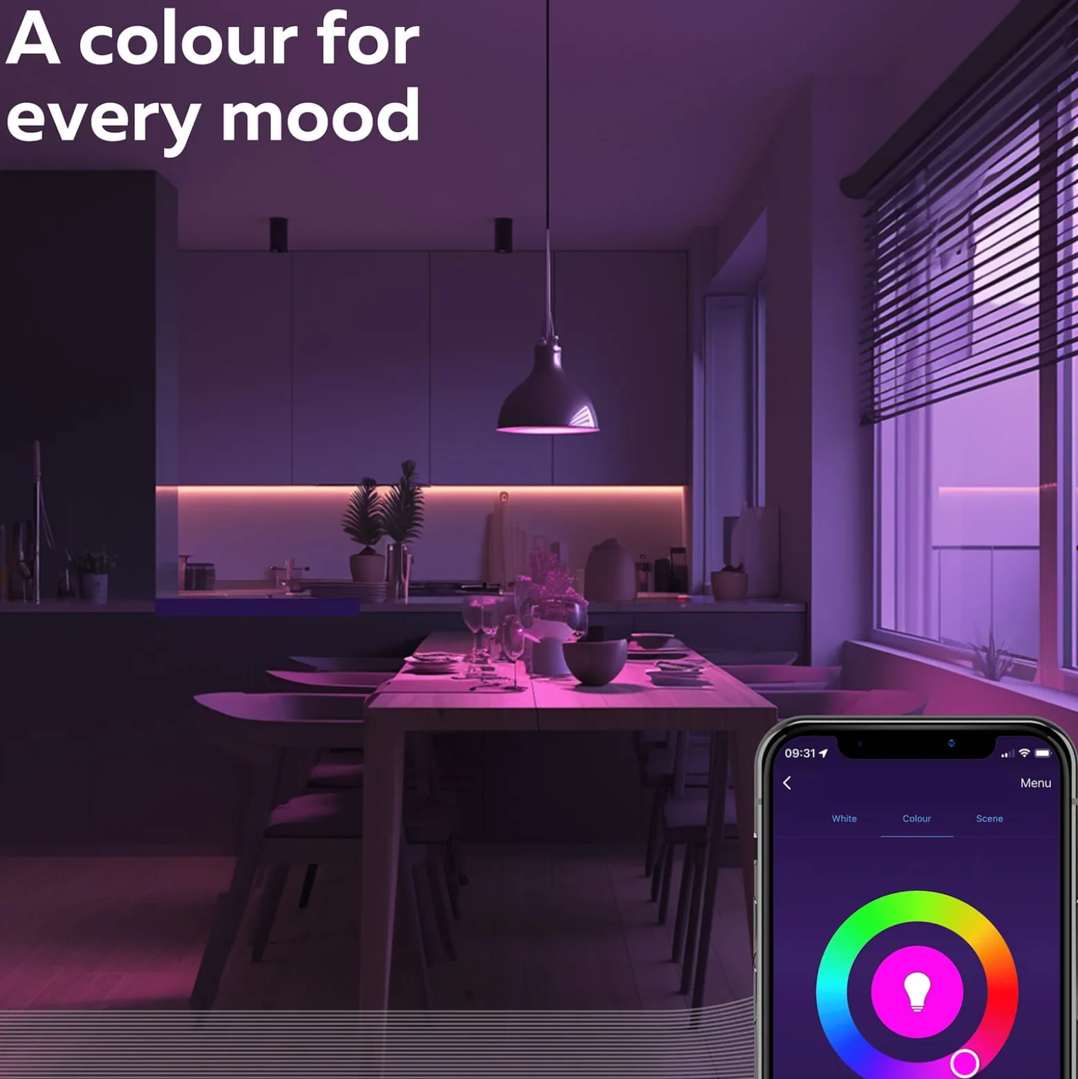 Calex Smart LED-Lampe E27 A60 9,4W CCT RGB 2er-Set