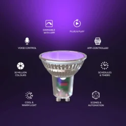 Calex Smart LED-Leuchtmittel Reflektor GU10 4,9W RGB CCT 5cm