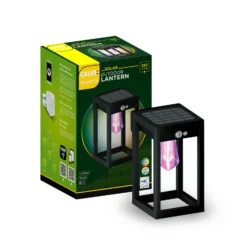 Calex Smart Outdoor Solar Lantern, Sensor, RGBW