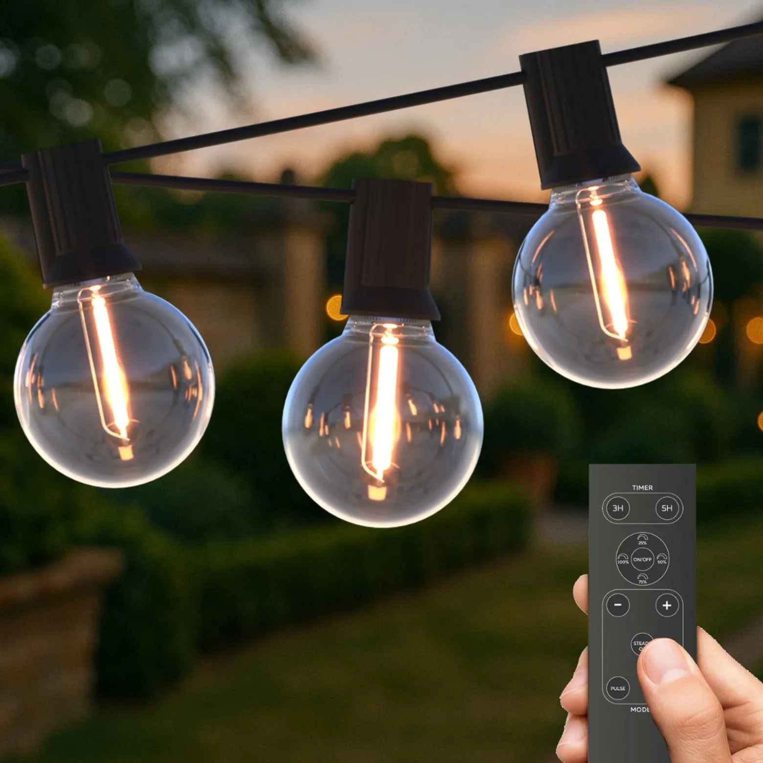 Calex Solar-LED-Lichterkette Vista, Länge 10 Meter, IP44