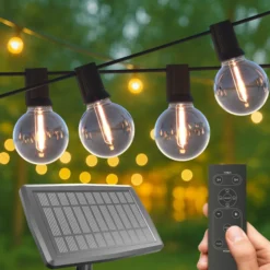 Calex Solar-LED-Lichterkette Vista, Länge 20 Meter, IP44