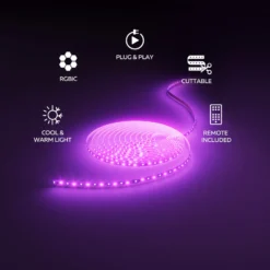 Calex Vista LED-Streifen, Länge 10 m, RGB, CCT Fernbedienung