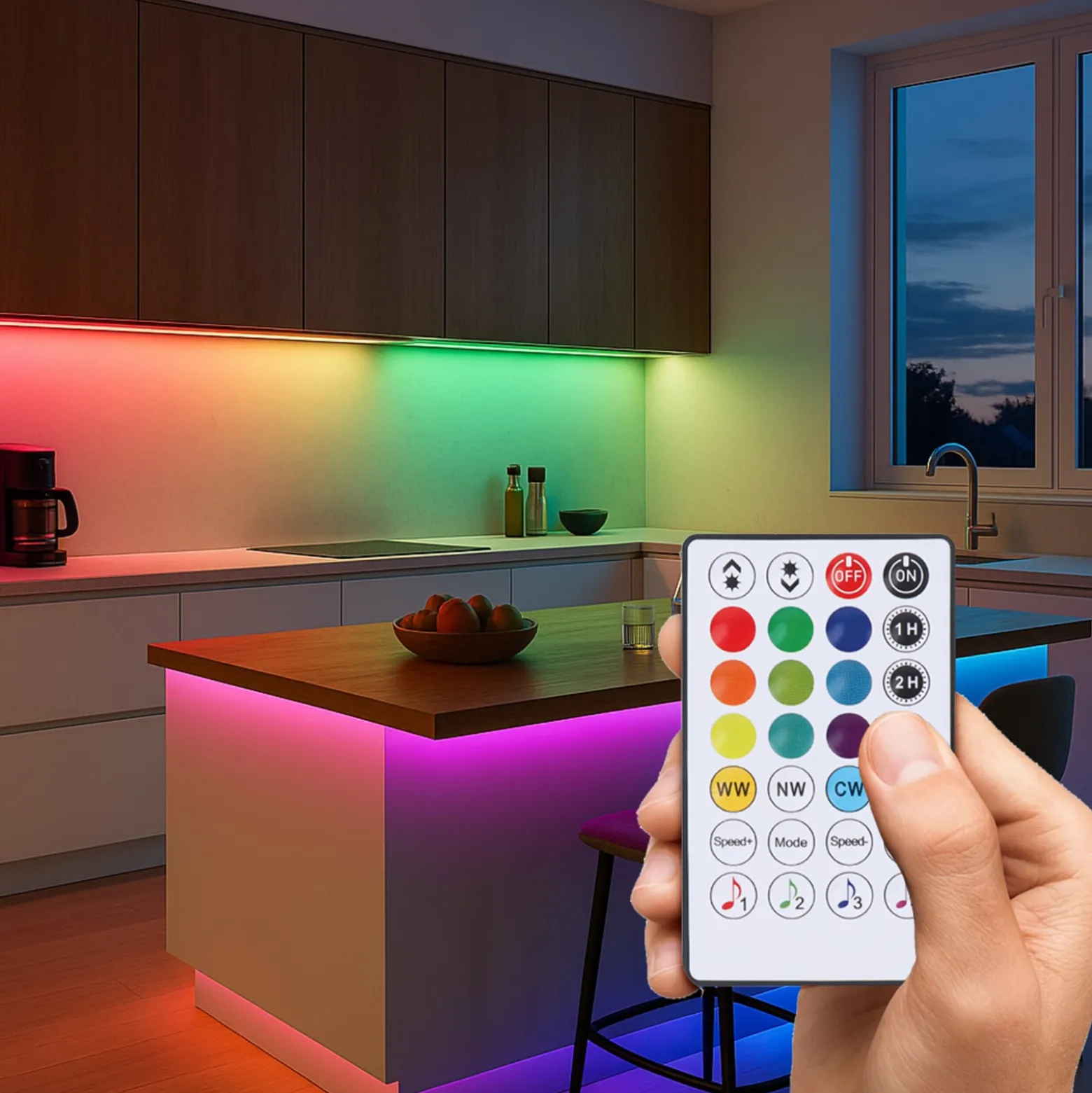 Calex Vista LED-Streifen, Länge 30 m, RGB, CCT Fernbedienung