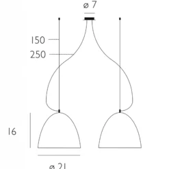 Casablanca Bell - Hängeleuchte sand 21 cm 2-flg.
