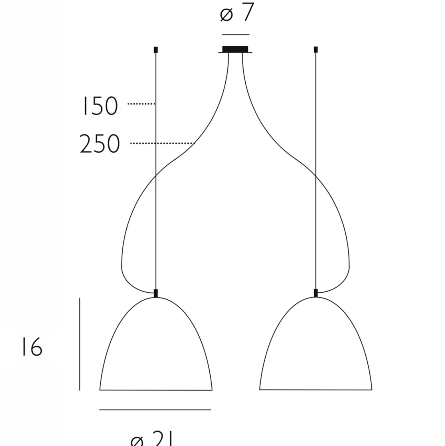 Casablanca Bell - Hängeleuchte sand 21 cm 2-flg.