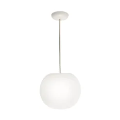 Casablanca Hängelampe Acai, weiß, Glas, Ø 26 cm, E27