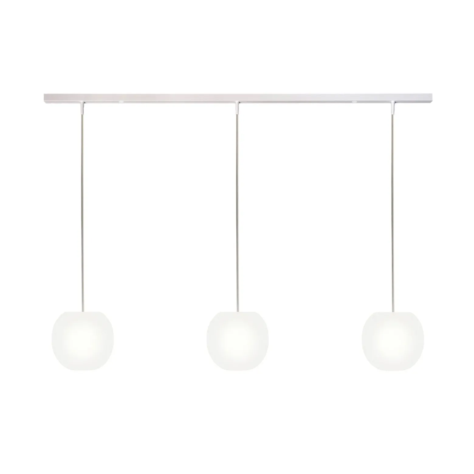 Casablanca Hängelampe Acai, weiß, lang, 3-flg., Ø 16 cm, E27