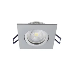 Deckeneinbaulampe Samsola, aluminiumfarben, 9 x 9 cm, Metall